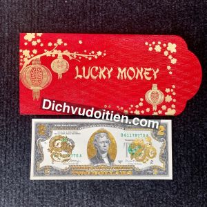 Tiền 2 USD Rồng Vàng 3D 2024
