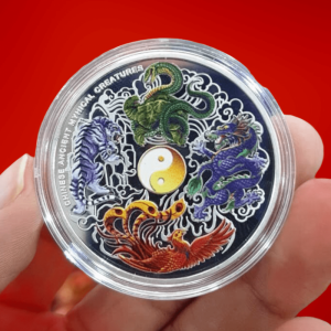 Tiền Xu Bạc Hình Tứ Linh