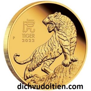 Tiền Xu Con Hổ Úc Mạ Vàng | Xu Úc Hình Con Hổ 2022