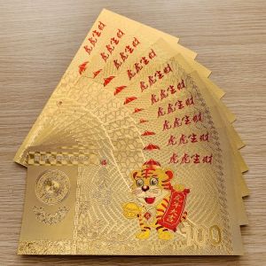 Combo 10 Tờ Tiền Con Hổ Vàng Plastic Đài Loan